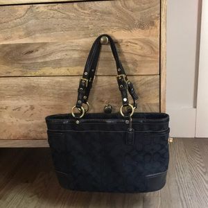 Black Coach tote handbag